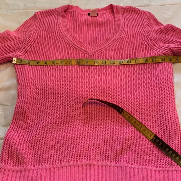 J. Crew Pink Knit Long Sleeve Sweater size XL - Picture 6 of 15